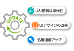 より便利な操作性 UIデザインの改善 処理速度のアップ